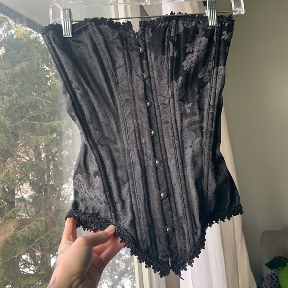 Coquette Other - Black Fully Boned Corset with Busk